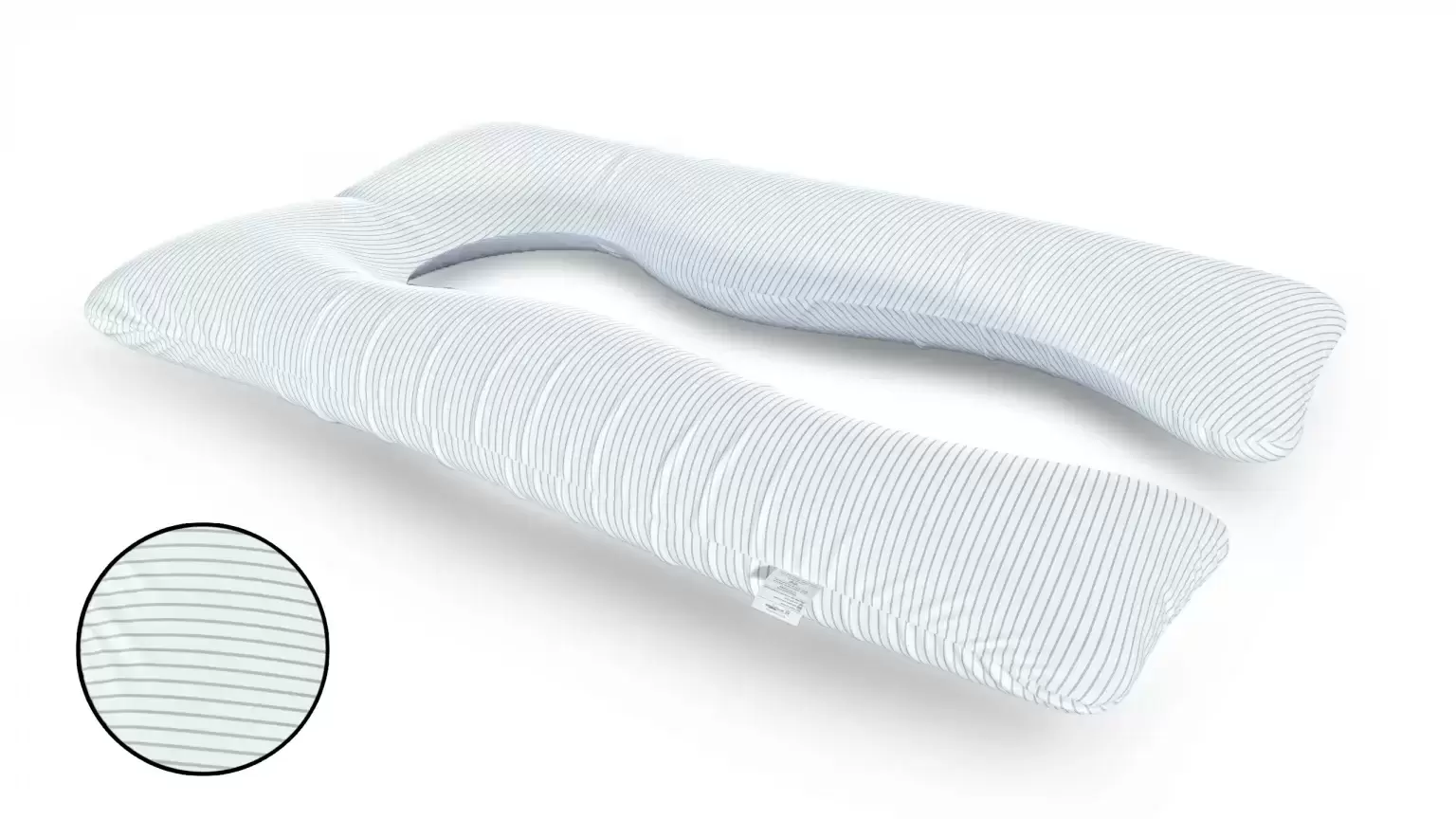 כרית הריון והנקה דגם QUEEN פסים דקים אפור